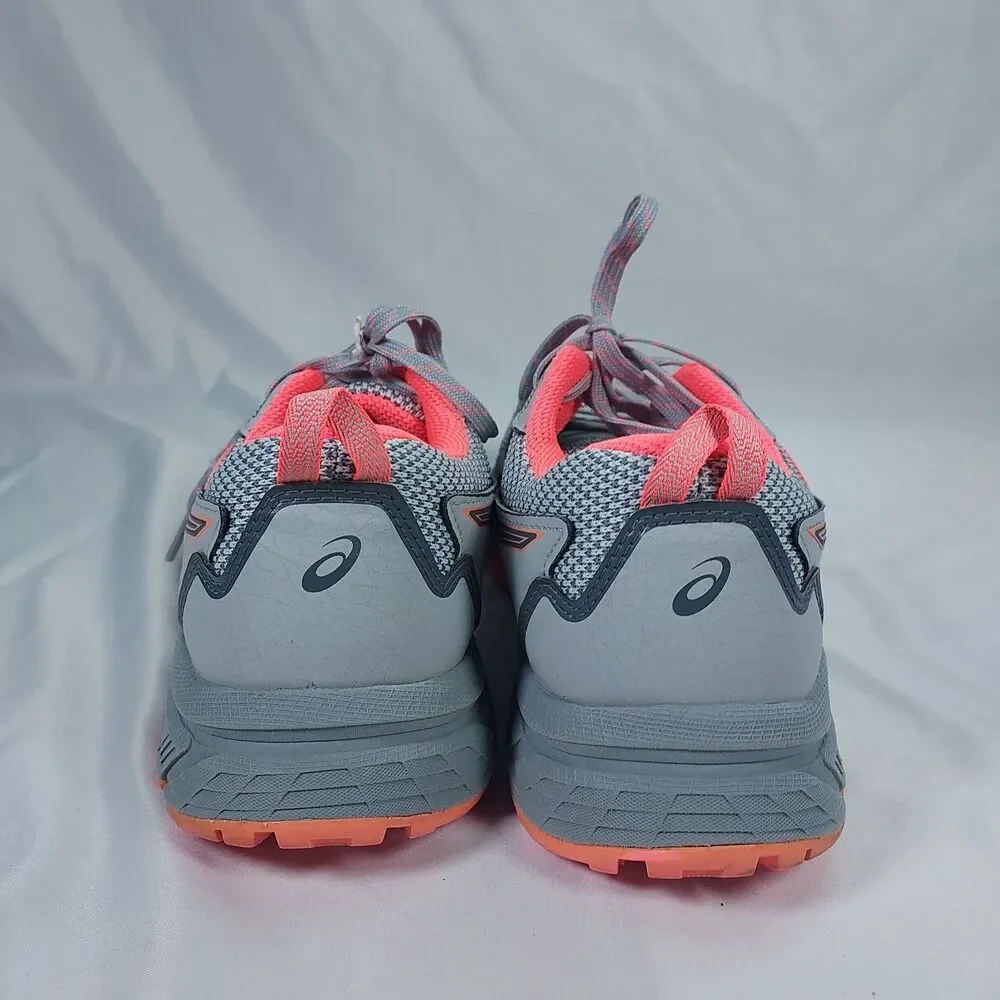 ASICS Gel-Venture 8 Womens Gray Coral Athletic Trail Running Sneakers